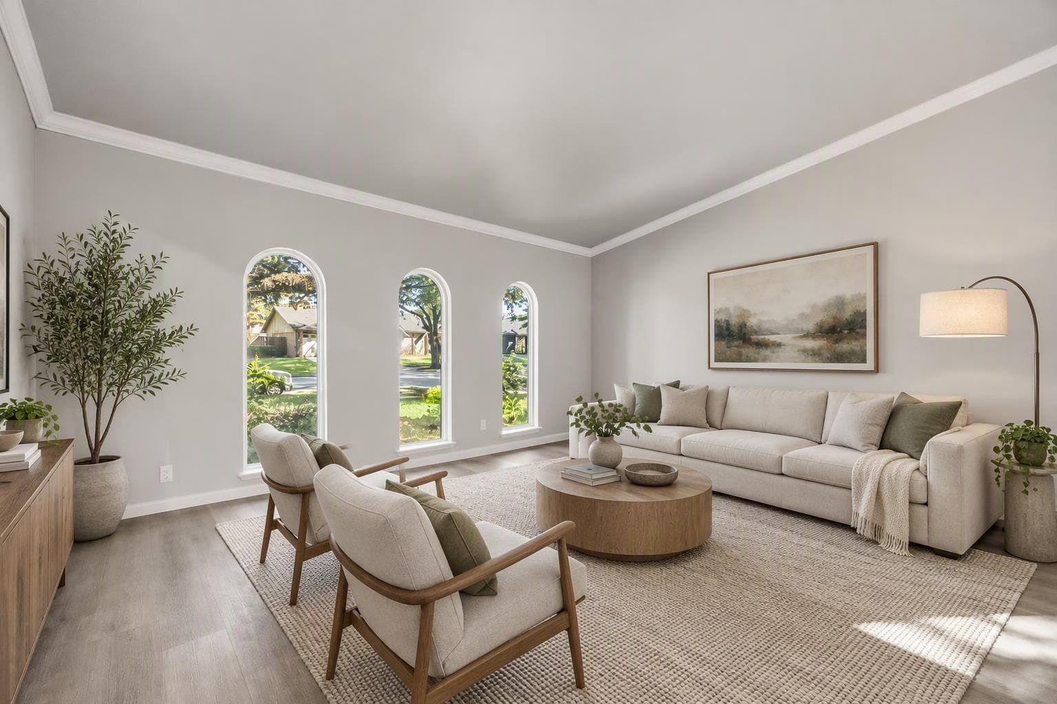 Staged Living Room at 2103 Fall Meadow Dr