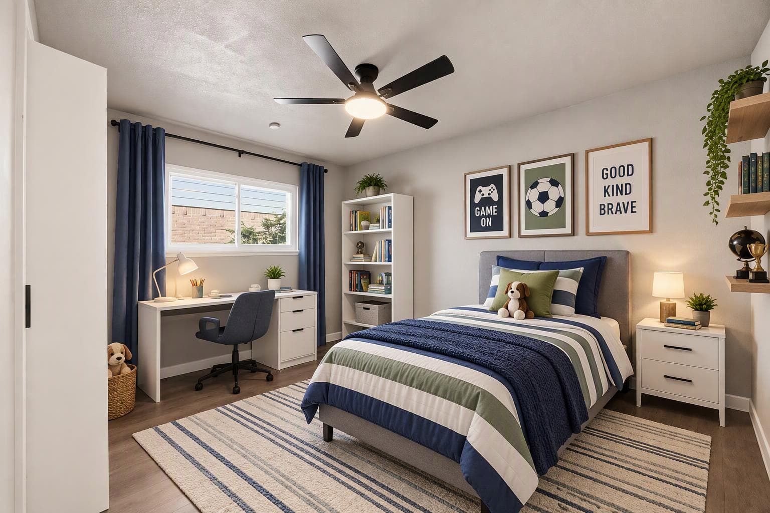 Staged Kids Bedroom at 2103 Fall Meadow Dr